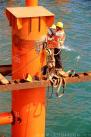 福建平潭海峽公鐵兩用大橋加快棧橋施工