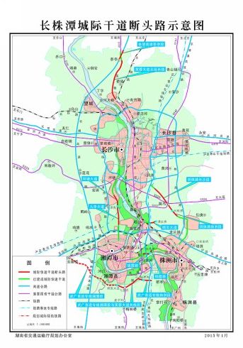 (長株潭城際干道斷頭路示意圖。市交通局供圖，點(diǎn)擊圖片查看大圖)