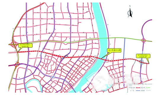 北三環(huán)湘江大橋：城區(qū)北部的新過(guò)江通道