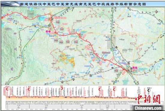 漢巴南高鐵規(guī)劃圖。中鐵五院供圖